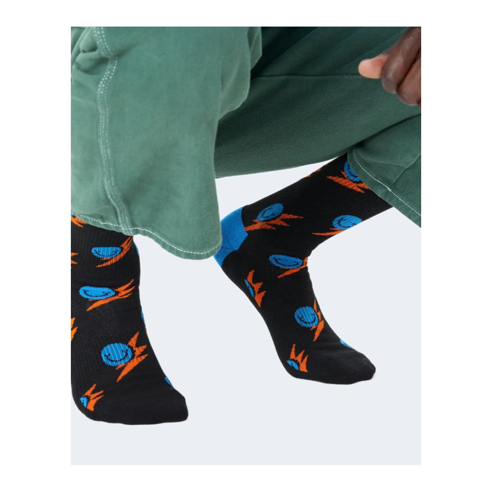 Collants et chaussettes en coton noir Happy Socks