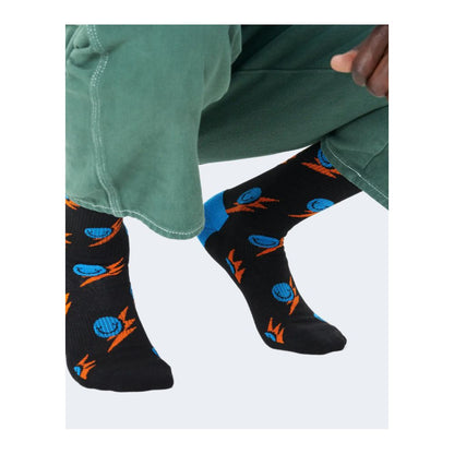 Collants et chaussettes en coton noir Happy Socks