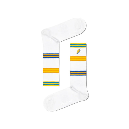 Collants et chaussettes en coton blanc Happy Socks