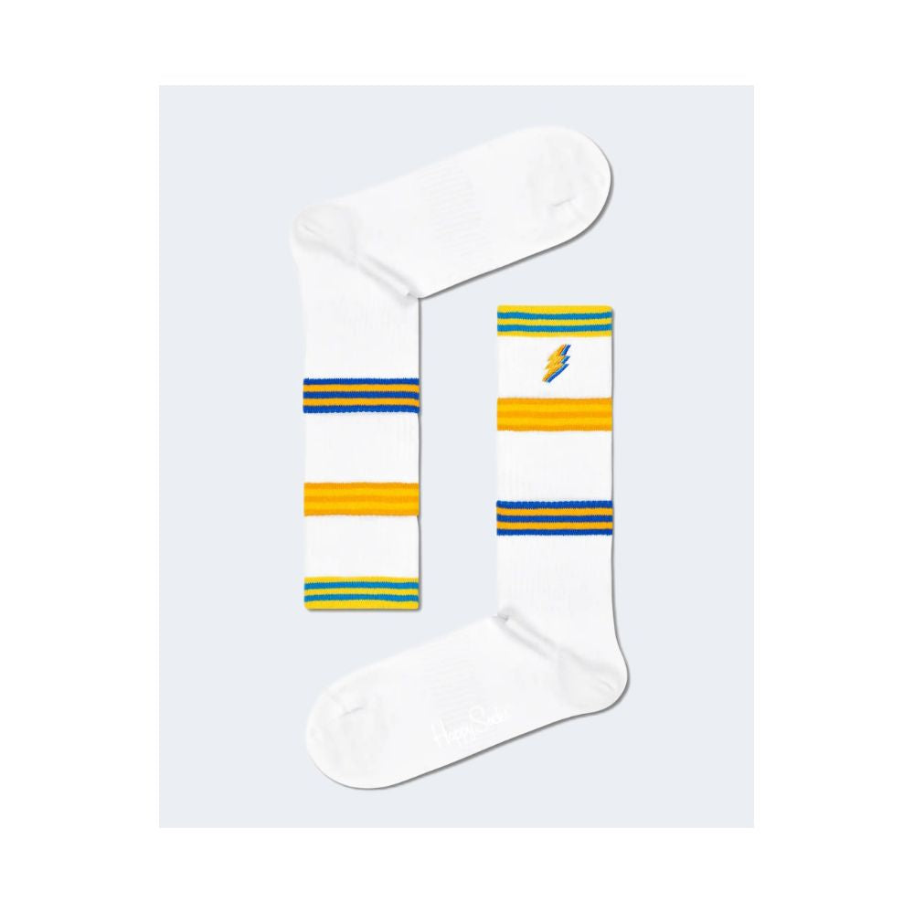Collants et chaussettes en coton blanc Happy Socks