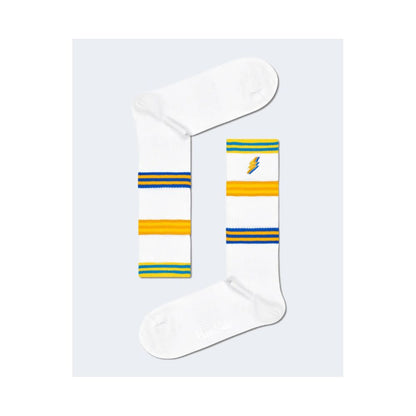 Collants et chaussettes en coton blanc Happy Socks