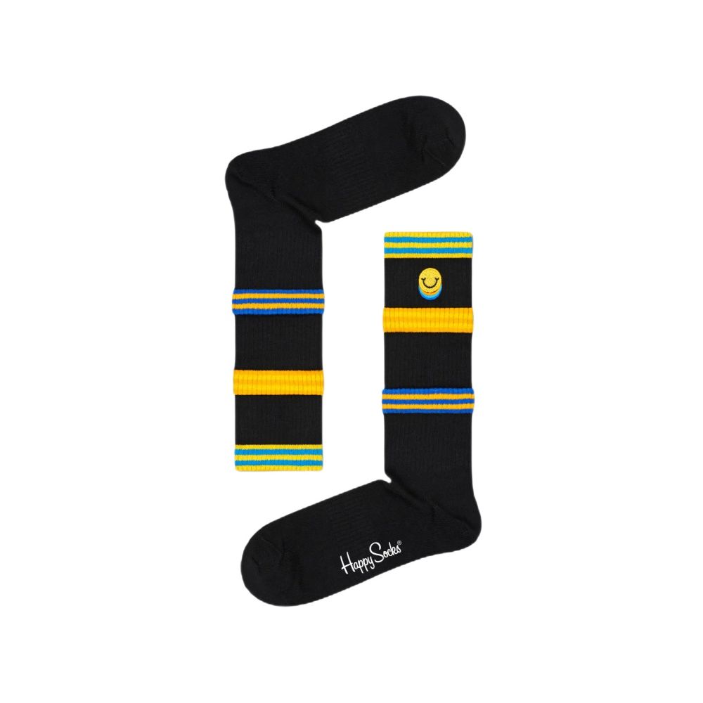 Collants et chaussettes en coton noir Happy Socks
