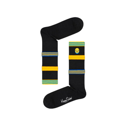 Collants et chaussettes en coton noir Happy Socks