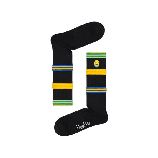 Collants et chaussettes en coton noir Happy Socks