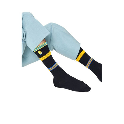 Collants et chaussettes en coton noir Happy Socks
