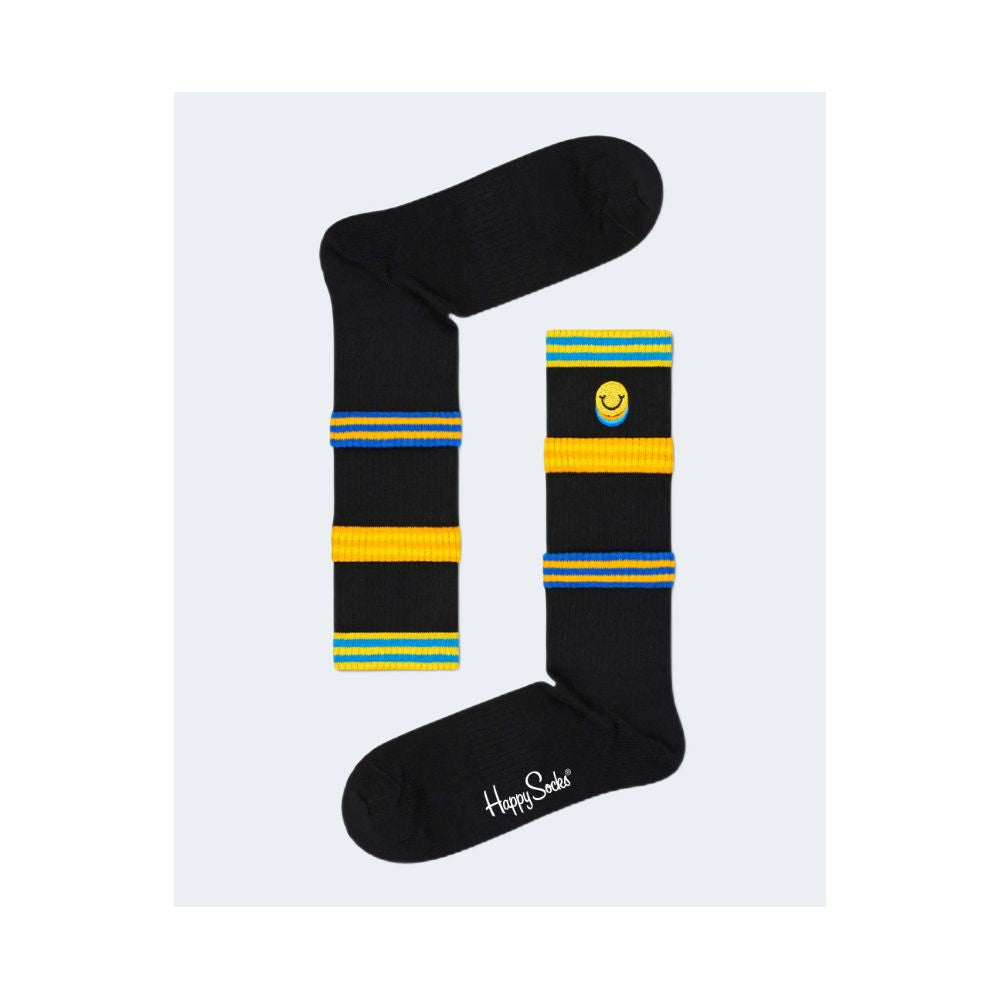 Collants et chaussettes en coton noir Happy Socks