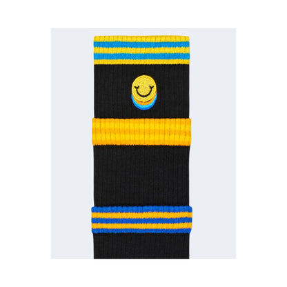Collants et chaussettes en coton noir Happy Socks