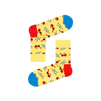 Collants et chaussettes en coton jaune Happy Socks