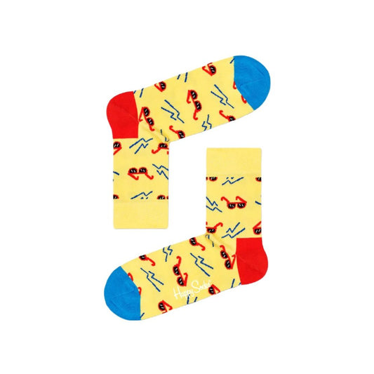 Collants et chaussettes en coton jaune Happy Socks