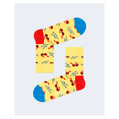 Collants et chaussettes en coton jaune Happy Socks