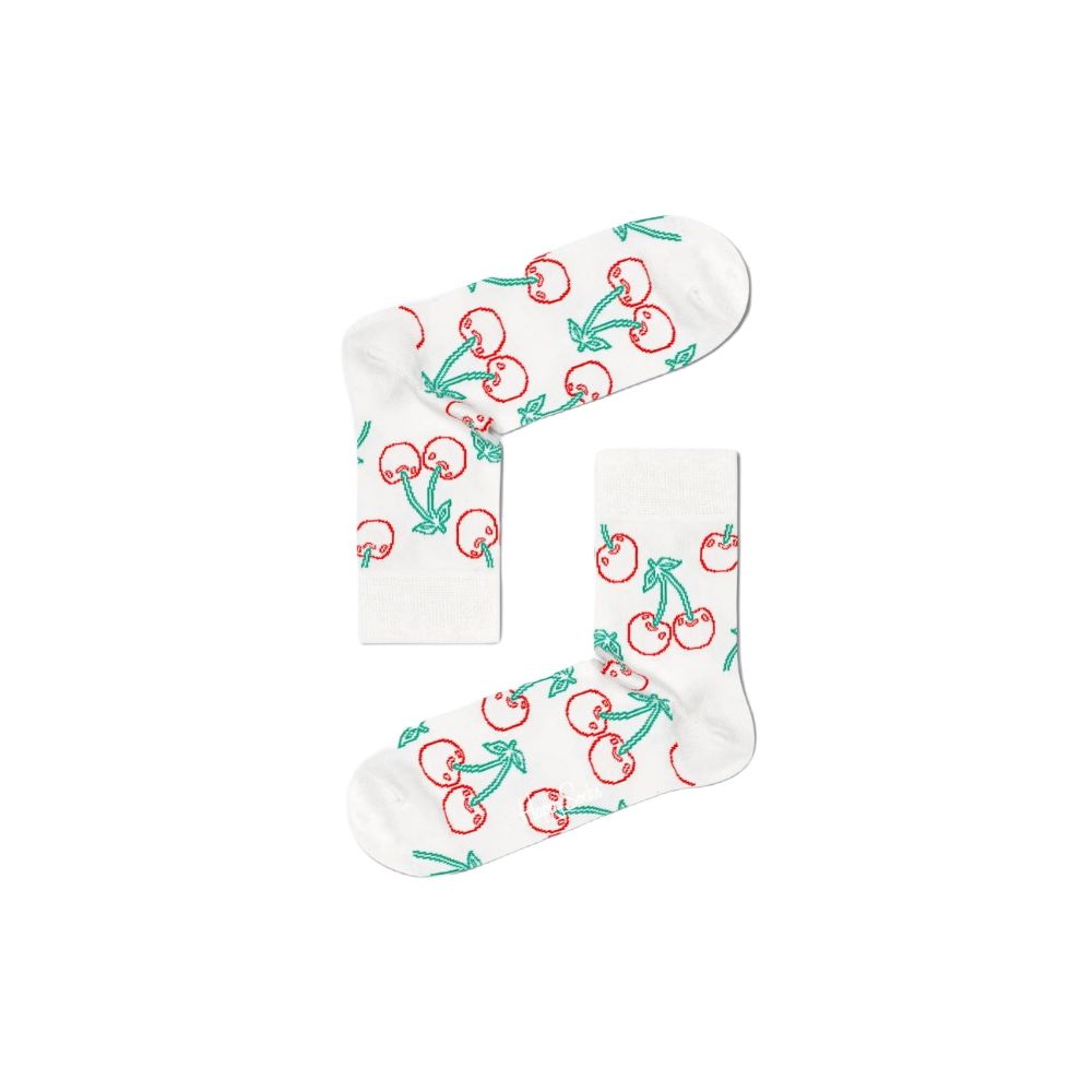 Collants et chaussettes en coton blanc Happy Socks