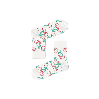 Collants et chaussettes en coton blanc Happy Socks