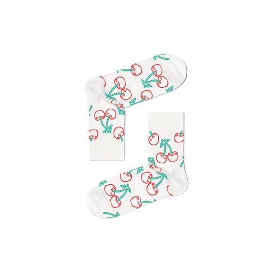 Collants et chaussettes en coton blanc Happy Socks