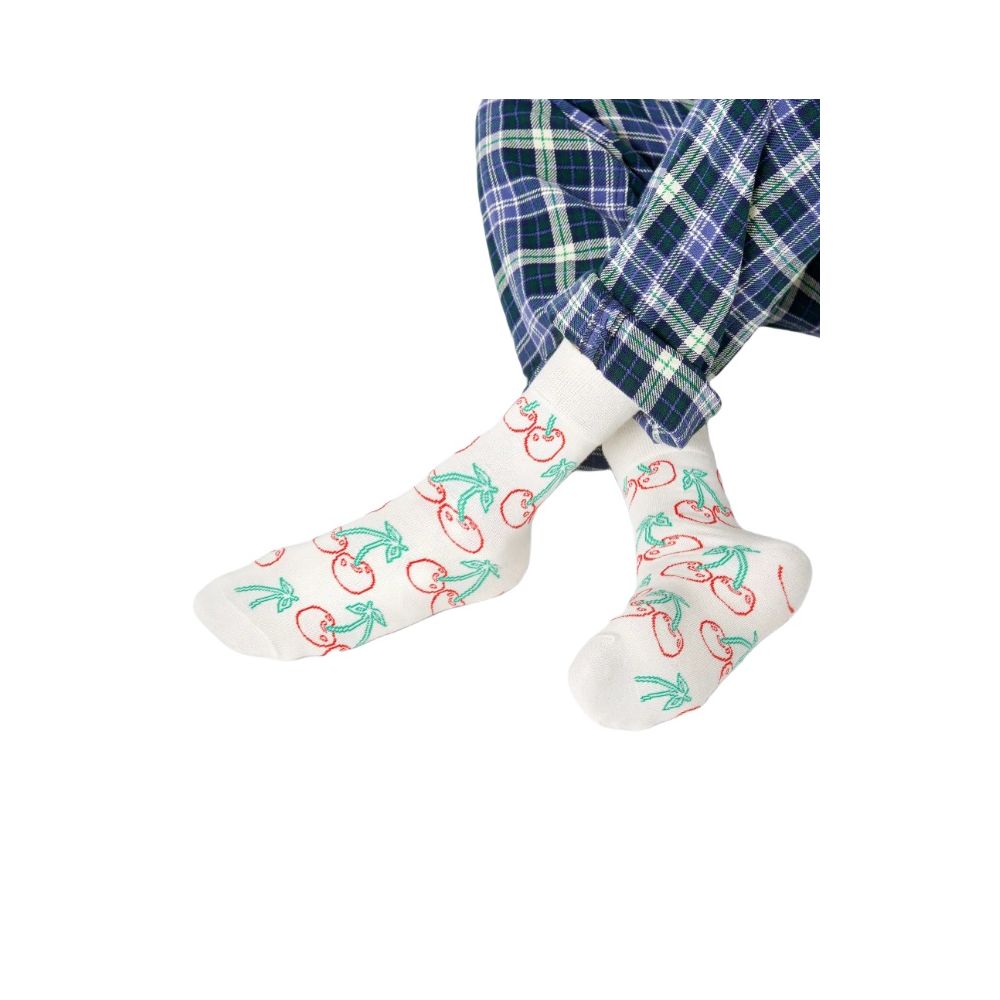 Collants et chaussettes en coton blanc Happy Socks