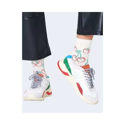 Collants et chaussettes en coton blanc Happy Socks