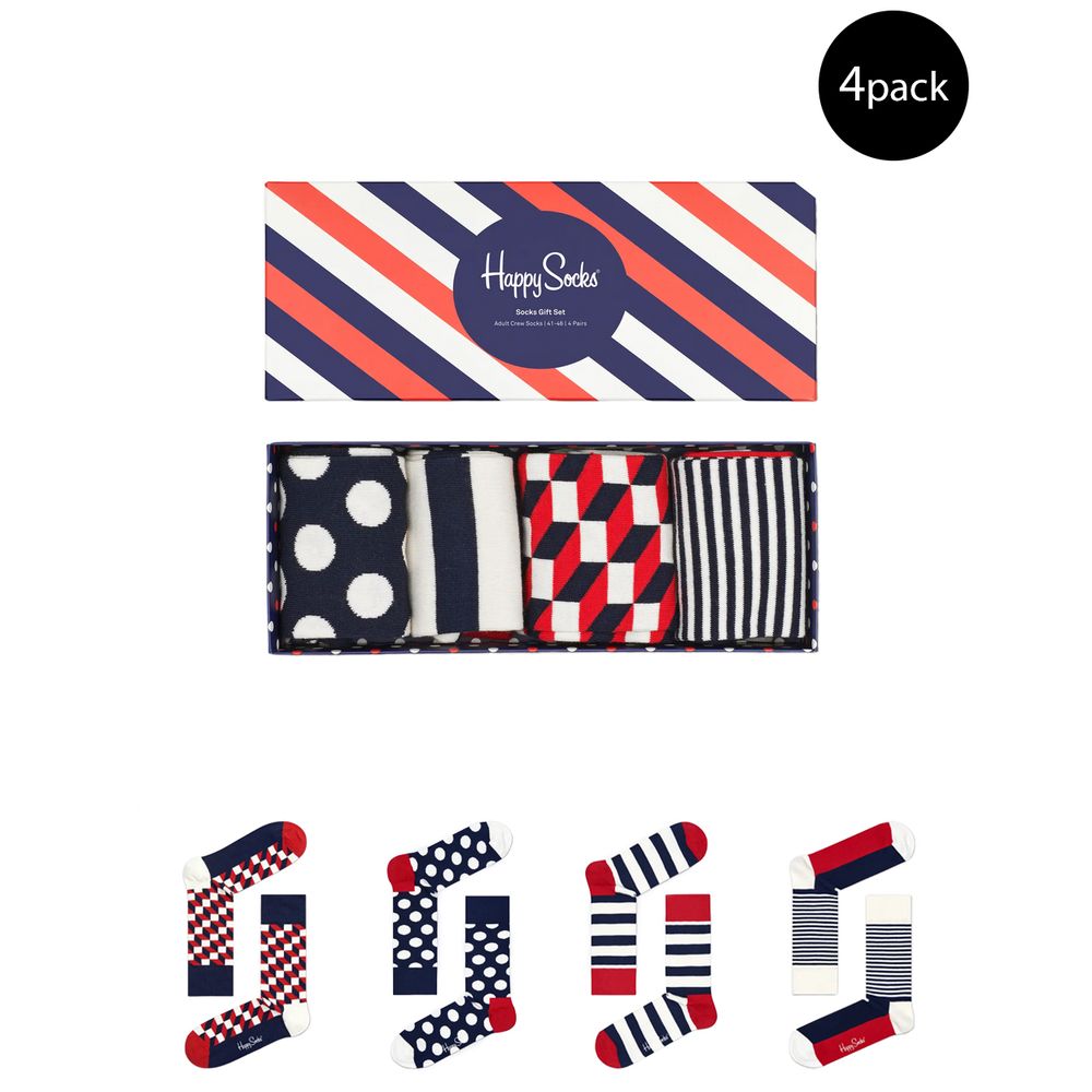 Collants et chaussettes en coton bleu Happy Socks