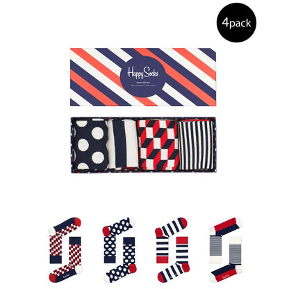 Collants et chaussettes en coton bleu Happy Socks