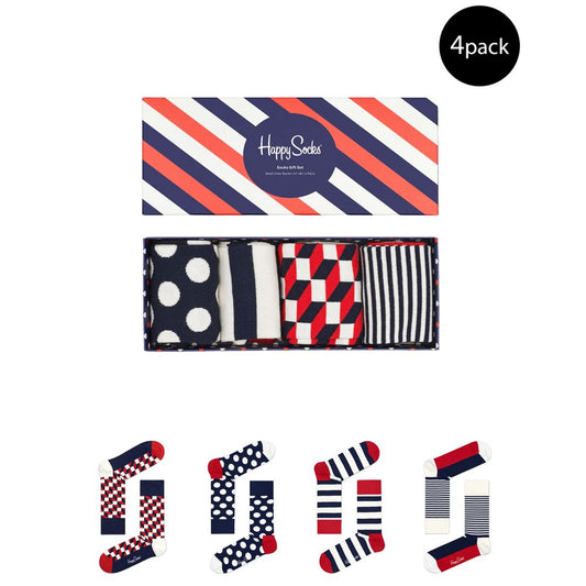 Collants et chaussettes en coton bleu Happy Socks