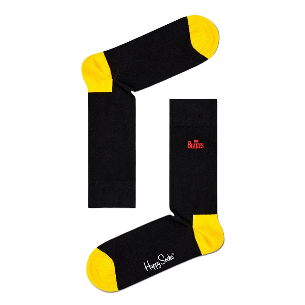 Collants et chaussettes en coton noir Happy Socks