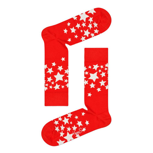 Collants et chaussettes en coton rouge Happy Socks