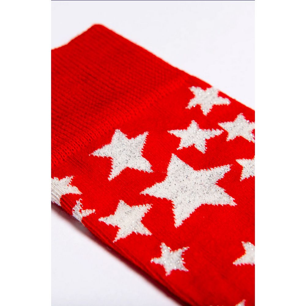 Collants et chaussettes en coton rouge Happy Socks