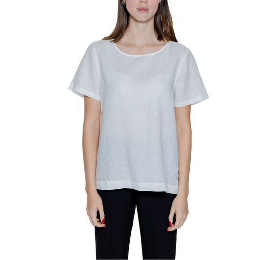 Street One White Linen Blouse