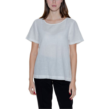 Street One White Linen Blouse