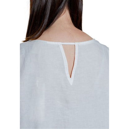 Street One White Linen Blouse