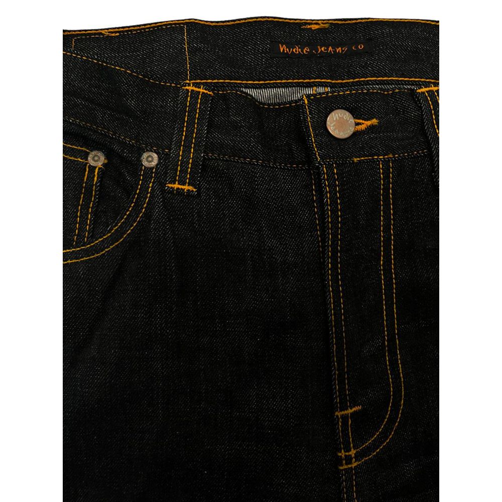 Nudie Jeans Jean noir en coton pour homme