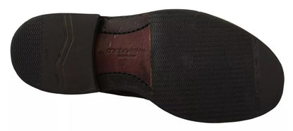 Chaussures Derby à lacets en cuir perforé noir Dolce &amp; Gabbana