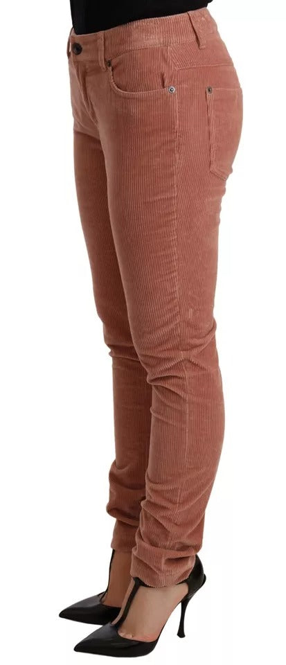 Dolce & Gabbana Pink Cotton Corduroy Skinny Jeans by Dolce & Gabbana