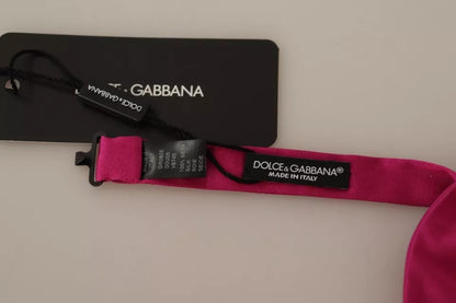 Nœud papillon ajustable rose 100 % soie Dolce &amp; Gabbana pour homme