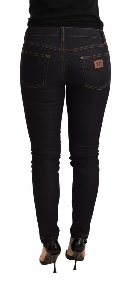 Dolce & Gabbana Blue Cotton Stretch Slim Fit Denim Jeans by Dolce & Gabbana