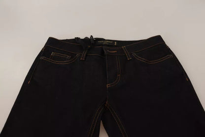 Dolce & Gabbana Blue Cotton Stretch Slim Fit Denim Jeans by Dolce & Gabbana