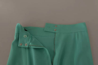 Jupe crayon mi-longue en viscose vert menthe Dolce &amp; Gabbana