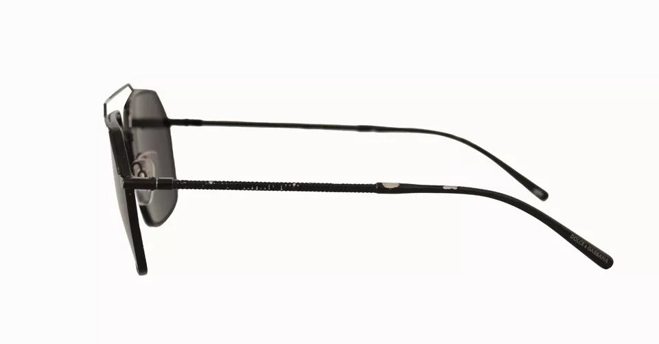 Dolce & Gabbana DG2250 Black Metal Full Rim Square Eyewear Sunglasses by Dolce & Gabbana