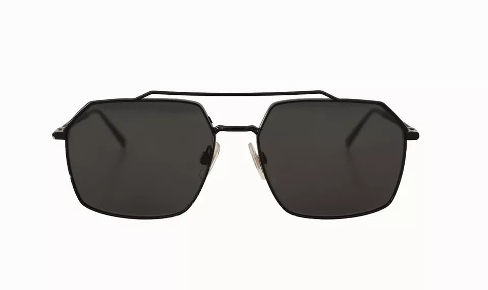 Dolce & Gabbana DG2250 Black Metal Full Rim Square Eyewear Sunglasses by Dolce & Gabbana