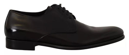 Dolce &amp; Gabbana Black Leather Lace Up Mens Formal Derby Shoes