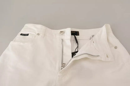 Dolce & Gabbana White MONICA Boot Cut Cotton Denim Jeans by Dolce & Gabbana