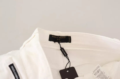 Dolce & Gabbana White MONICA Boot Cut Cotton Denim Jeans by Dolce & Gabbana