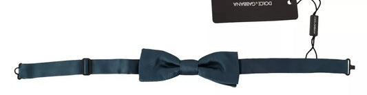 Nœud papillon ajustable bleu 100 % soie Dolce &amp; Gabbana pour homme