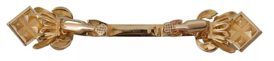 Broche Dolce &amp; Gabbana en argent sterling 925 plaqué or avec cristaux