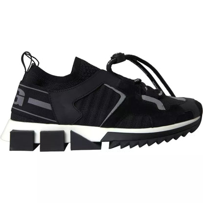 Dolce & Gabbana Black White Logo Sorrento Mens Sneakers Shoes by Dolce & Gabbana