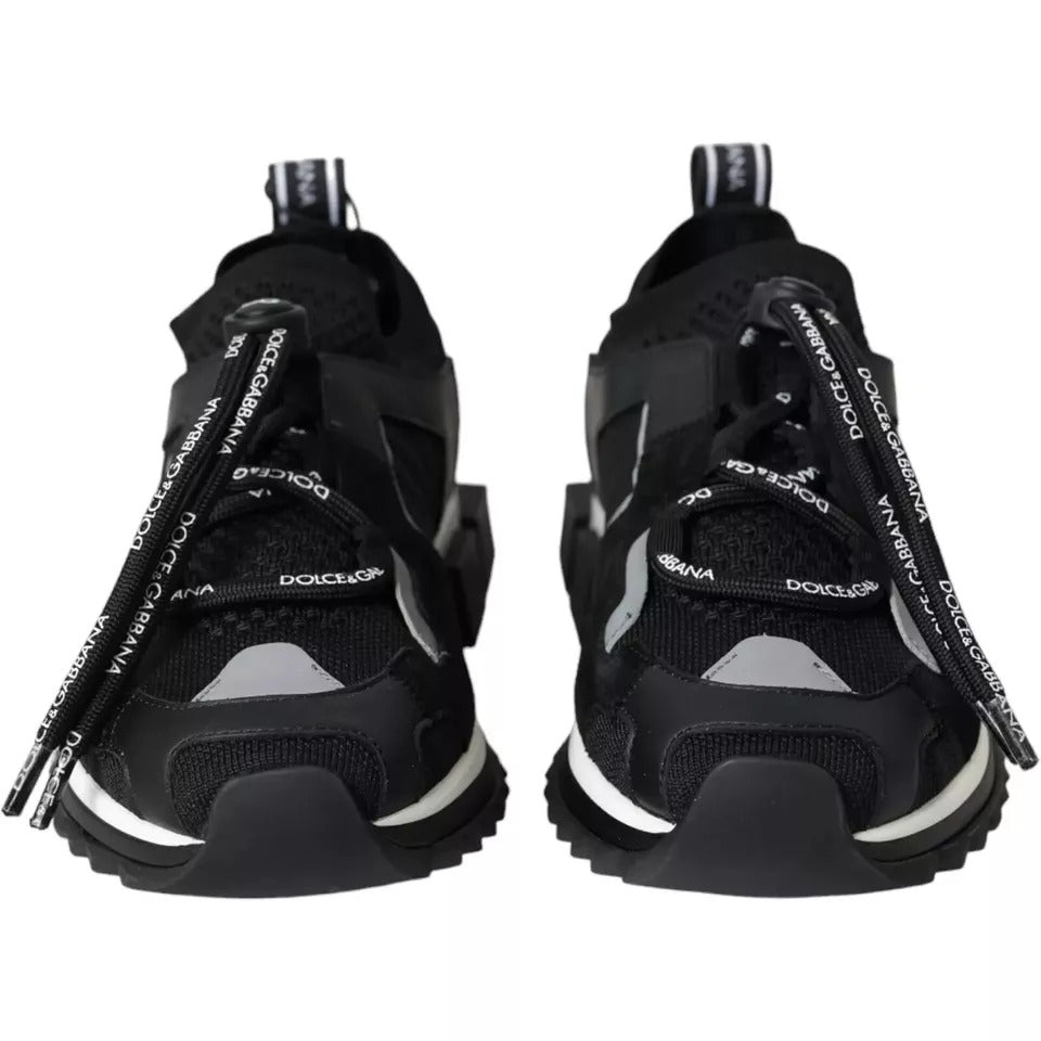 Dolce & Gabbana Black White Logo Sorrento Mens Sneakers Shoes by Dolce & Gabbana