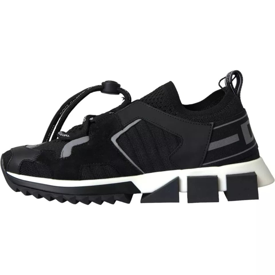 Dolce & Gabbana Black White Logo Sorrento Mens Sneakers Shoes by Dolce & Gabbana