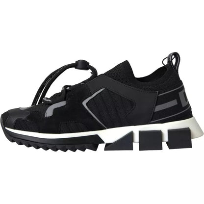 Dolce & Gabbana Black White Logo Sorrento Mens Sneakers Shoes by Dolce & Gabbana