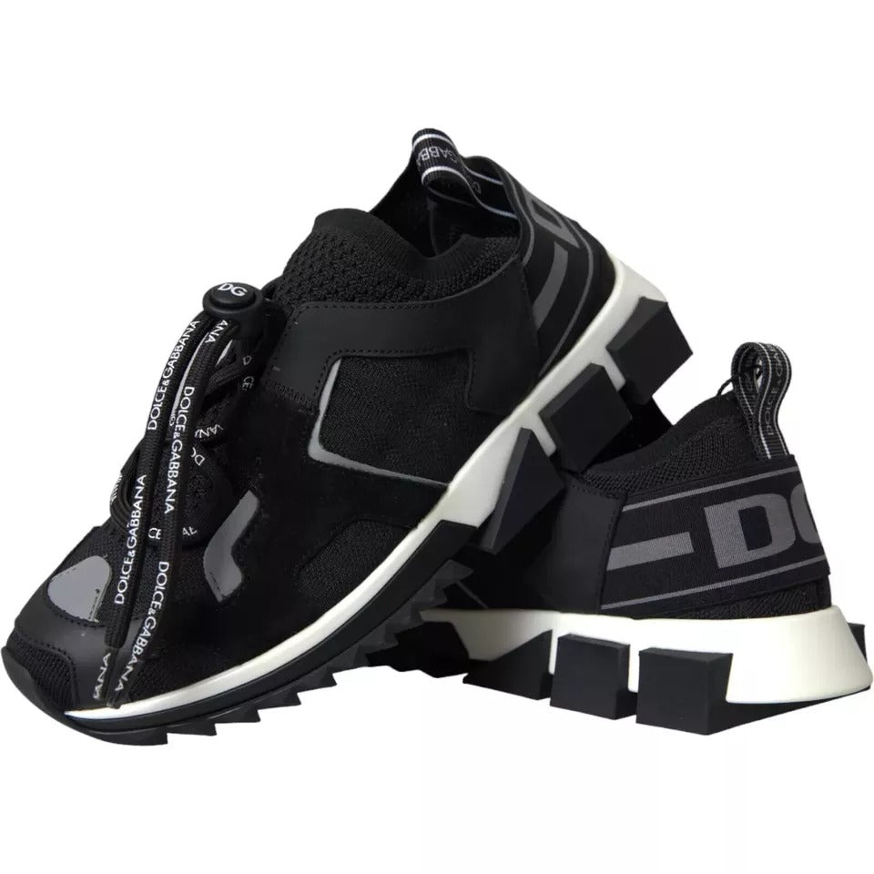 Dolce & Gabbana Black White Logo Sorrento Mens Sneakers Shoes by Dolce & Gabbana