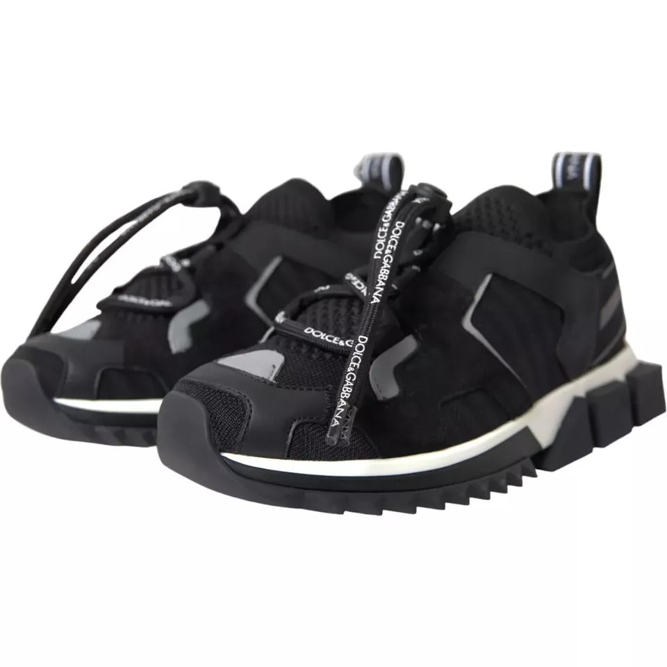 Dolce & Gabbana Black White Logo Sorrento Mens Sneakers Shoes by Dolce & Gabbana