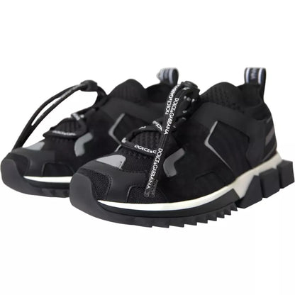 Dolce & Gabbana Black White Logo Sorrento Mens Sneakers Shoes by Dolce & Gabbana