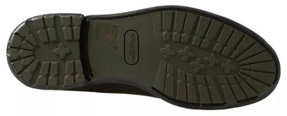 Dolce &amp; Gabbana Green Leather Rubber Sole Dress Shoes